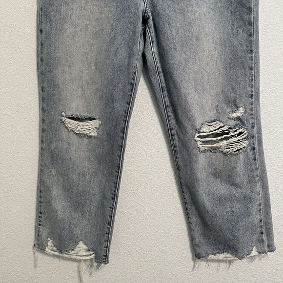 Pistola Cassie High Waist Ripped Crop Straight Leg Jeans In Los Feliz  Size 30 - Picture 3 of 16